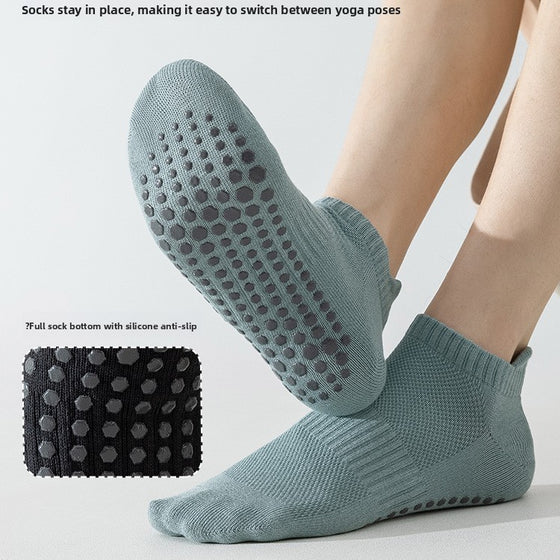 Men's Non-Slip Cotton Yoga Socks Short Anti-Skid Pilates Sport Training Floor Pilates Socks