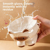 Ceramic Cat Dog Food Bowl with Anti-Slip Design