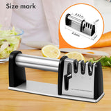 4-in-1 kitchen knife and scissor sharpener black