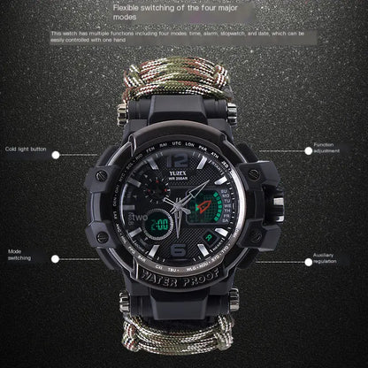 Paracord survival wristband camo