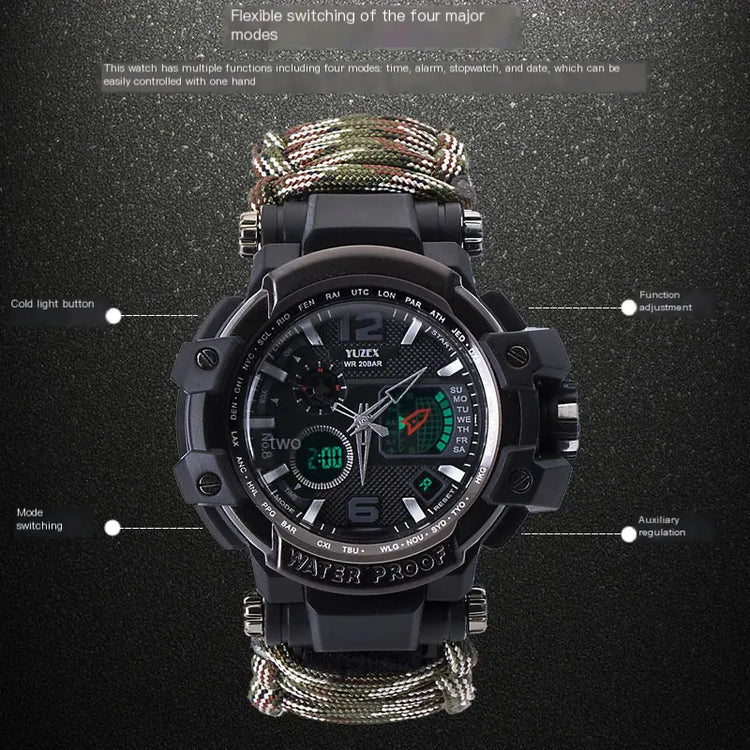 Paracord survival wristband camo