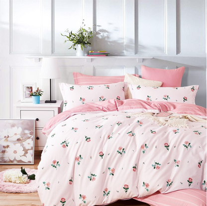 Isabella Rose 100% Cotton Reversible 3-Piece Duvet Cover Set