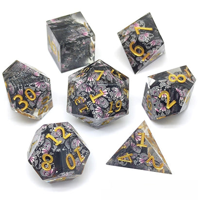 Resin Pointed Dice for Tabletop RPG