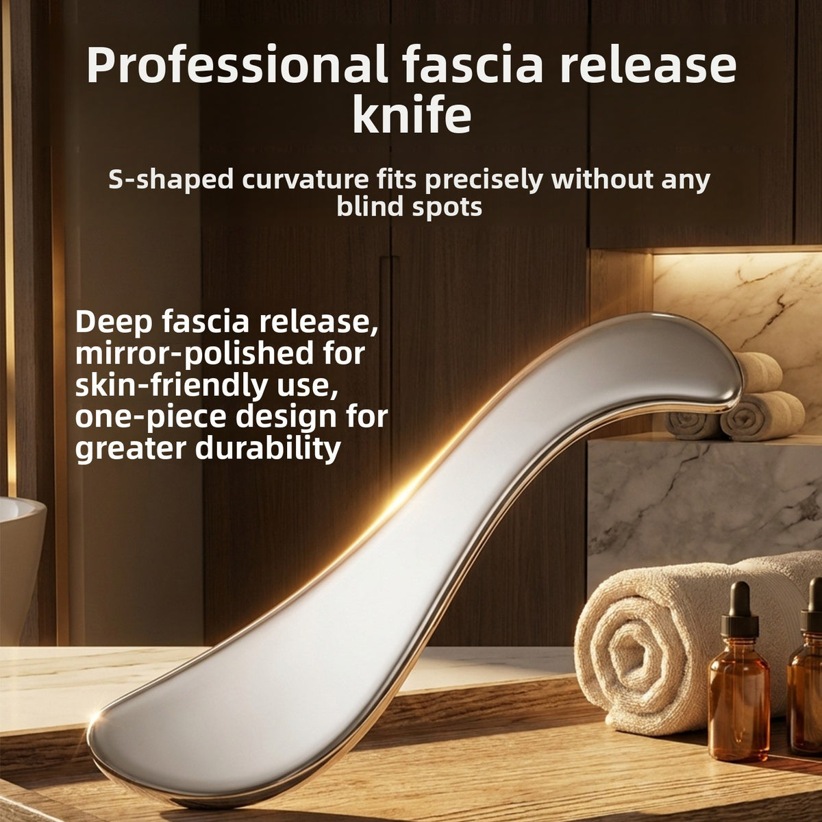 S-Shaped Stainless Steel Muscle Scraper Massage Tool