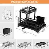 2 Tier Dish Drying Rack Organizer