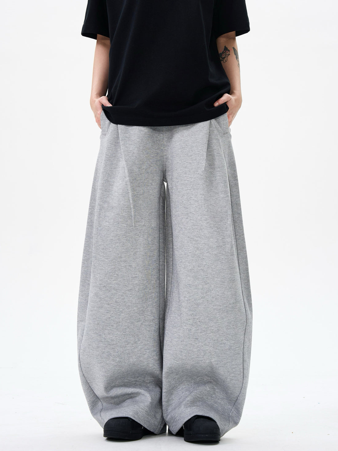Women's High Waist Drawstring Wide Leg Streetwear Casual Pants