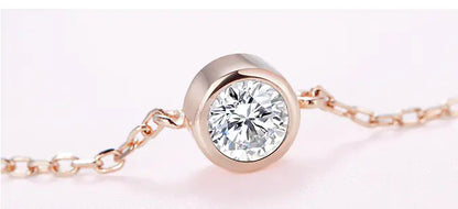 Rose Gold Beach Anklet — Crystal Floral Silver-Tone Anklet - Image 3