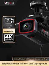 4K Waterproof Sports Action Camera for Cycling and Motorcycle Recording