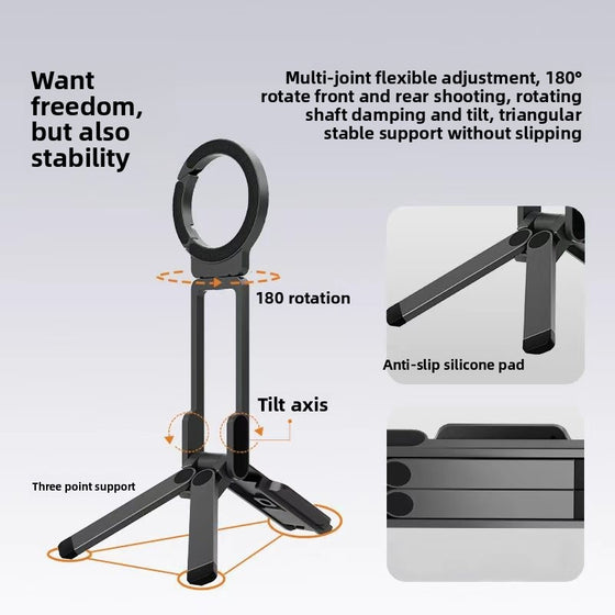 Portable Magnetic Carabiner Phone Holder Tripod Phone Accessories product image 6