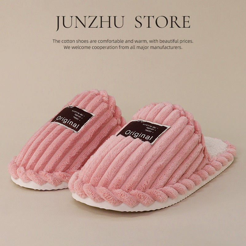 Plush Indoor Slippers Non-Slip Warm Home Shoes