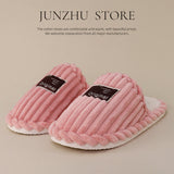 Plush Indoor Slippers Non-Slip Warm Home Shoes