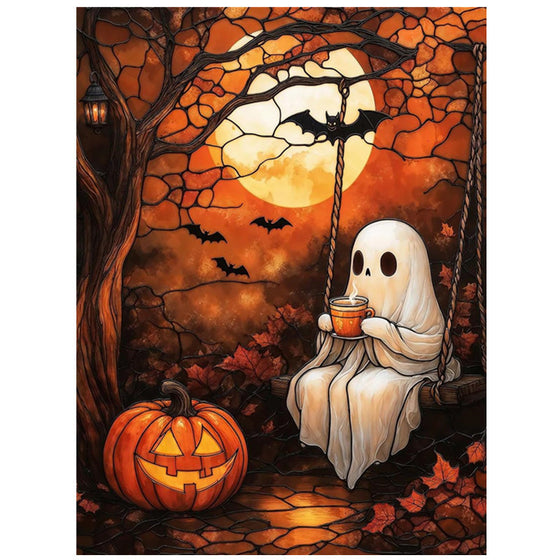 5D Round Drill Diamond Art Halloween Decoration DIY Craft