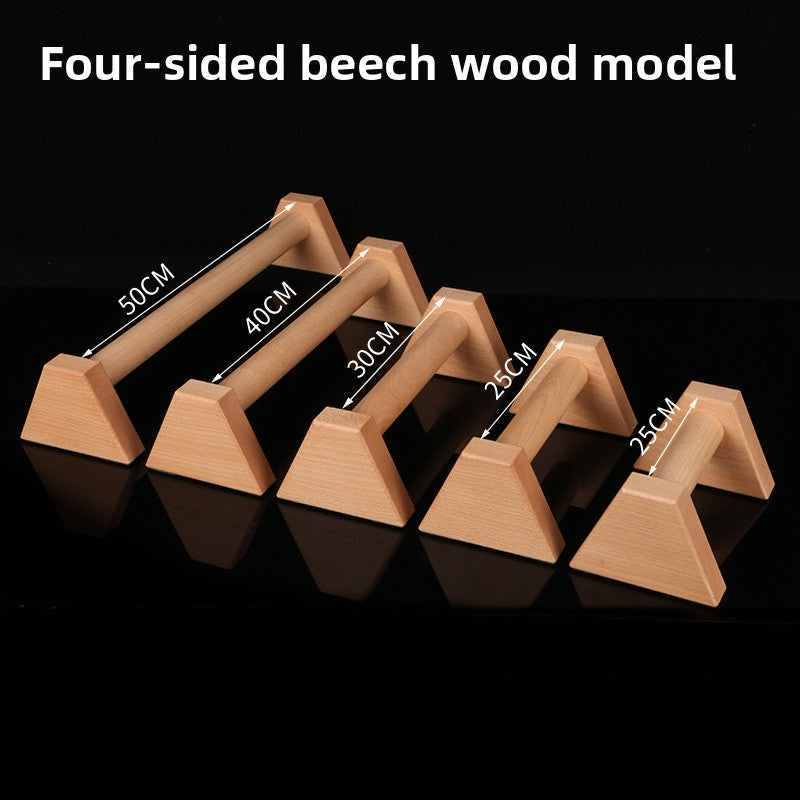 Wooden Push-Up Stand Fitness Support