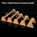 Wooden Push-Up Stand Fitness Support
