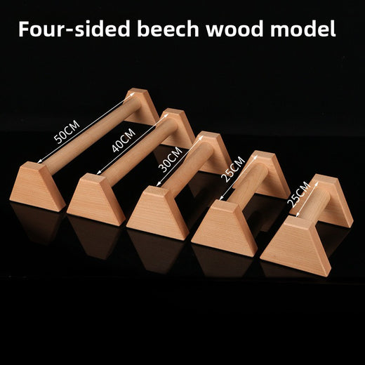 Wooden Push-Up Stand Fitness Support