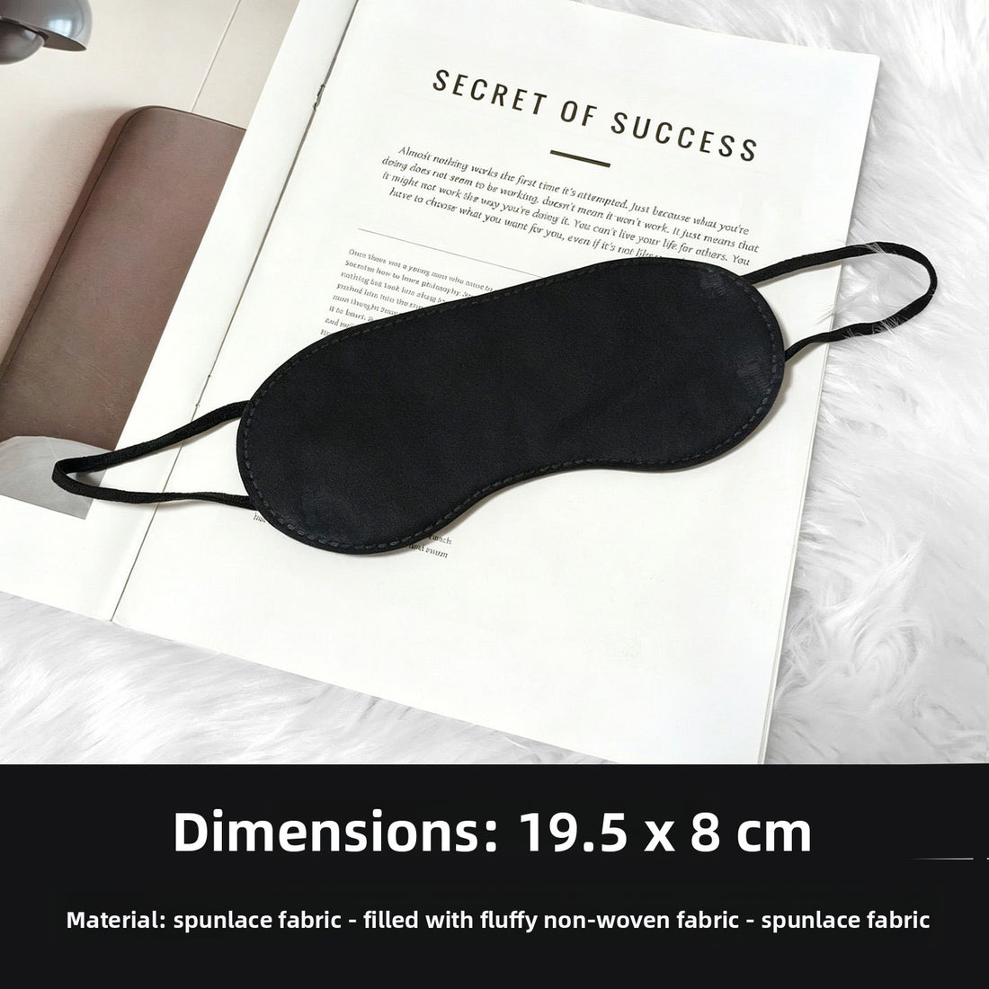 Disposable Polyester Sleep Mask Adjustable Soft Blackout Blindfold for Travel Hotel Nap