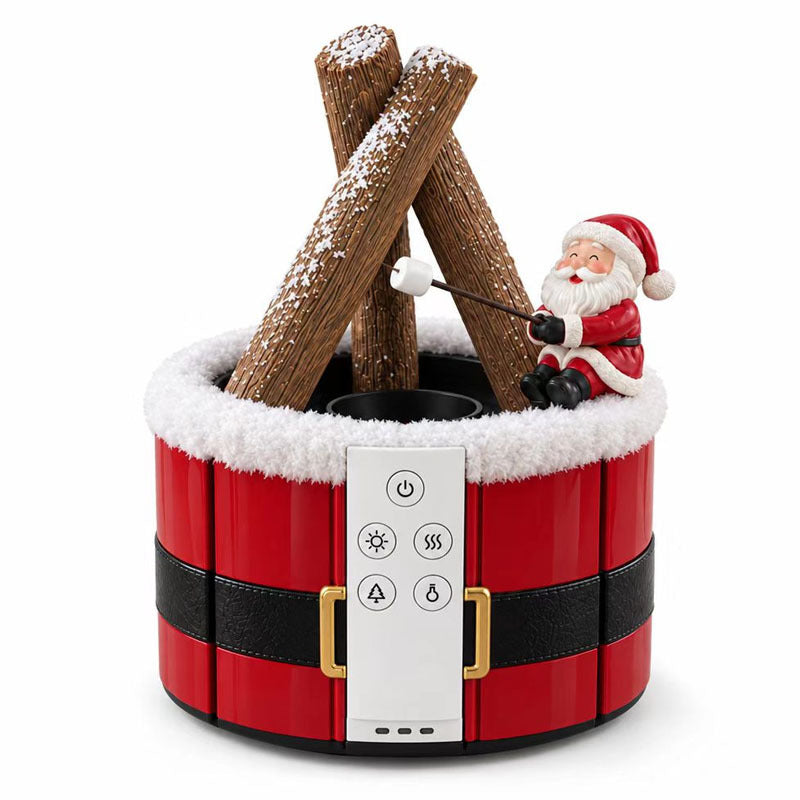Santa Claus & Gingerbread Man Christmas Aroma Diffuser – Hand-Painted Holiday Essential Oil Diffuser