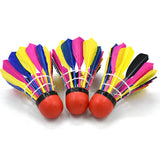 Red-skin-colored multi-colored badminton balls