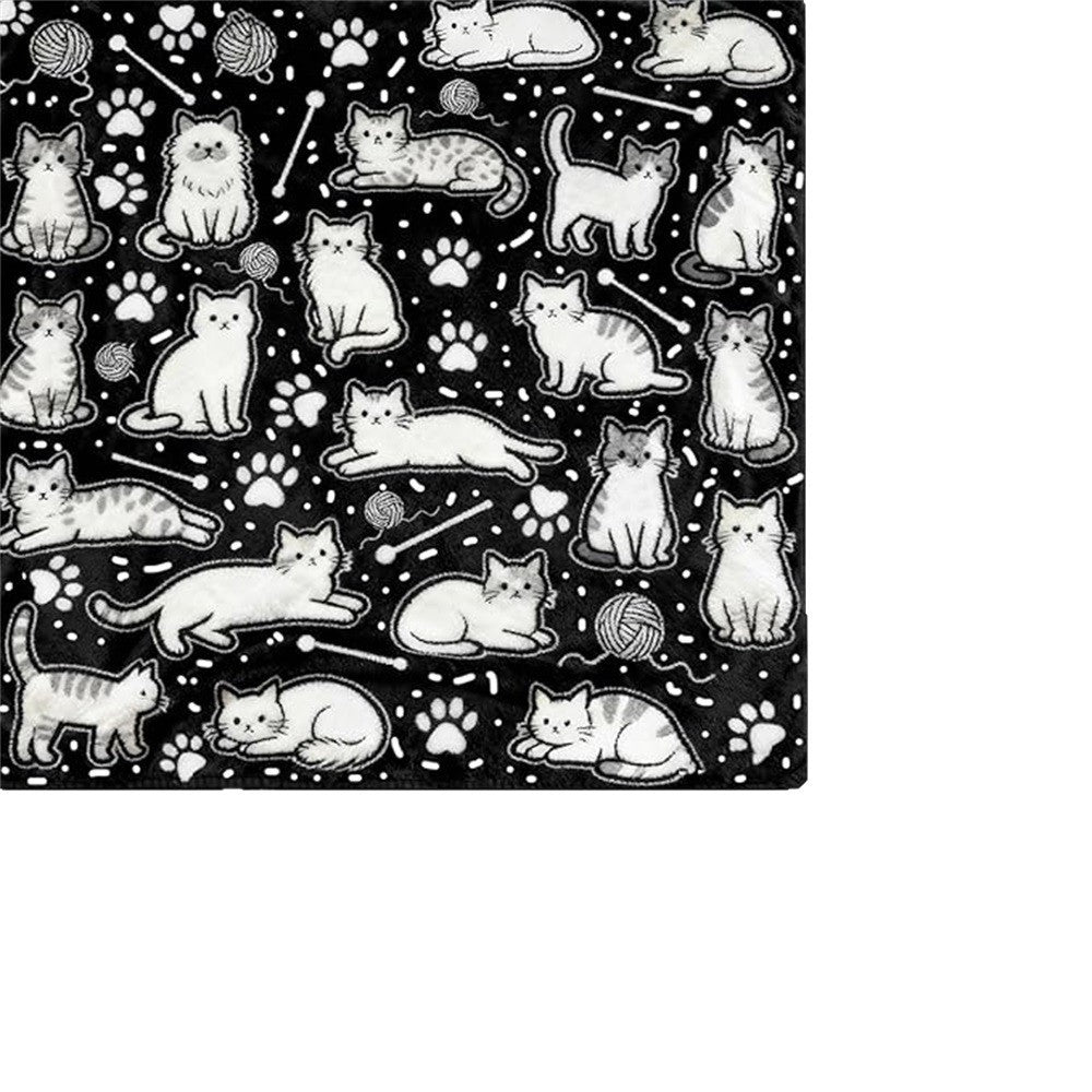 Black and white line drawing flannel blanket for coloring, photo 4