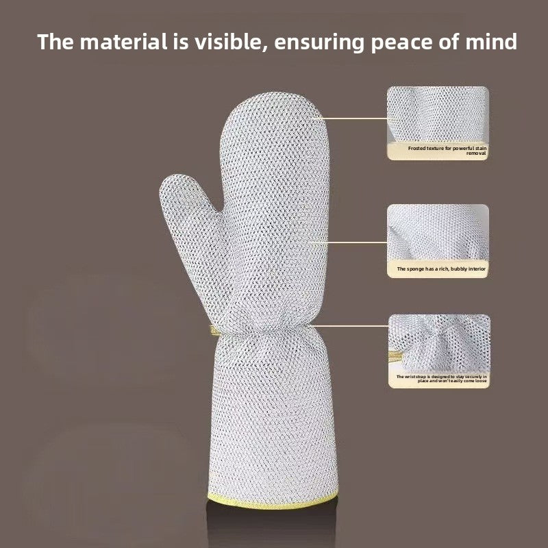 Thick silver wire kitchen gloves