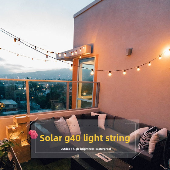 Solar Powered G40 Outdoor Decorative Light String Garden & Outdoor product image 3