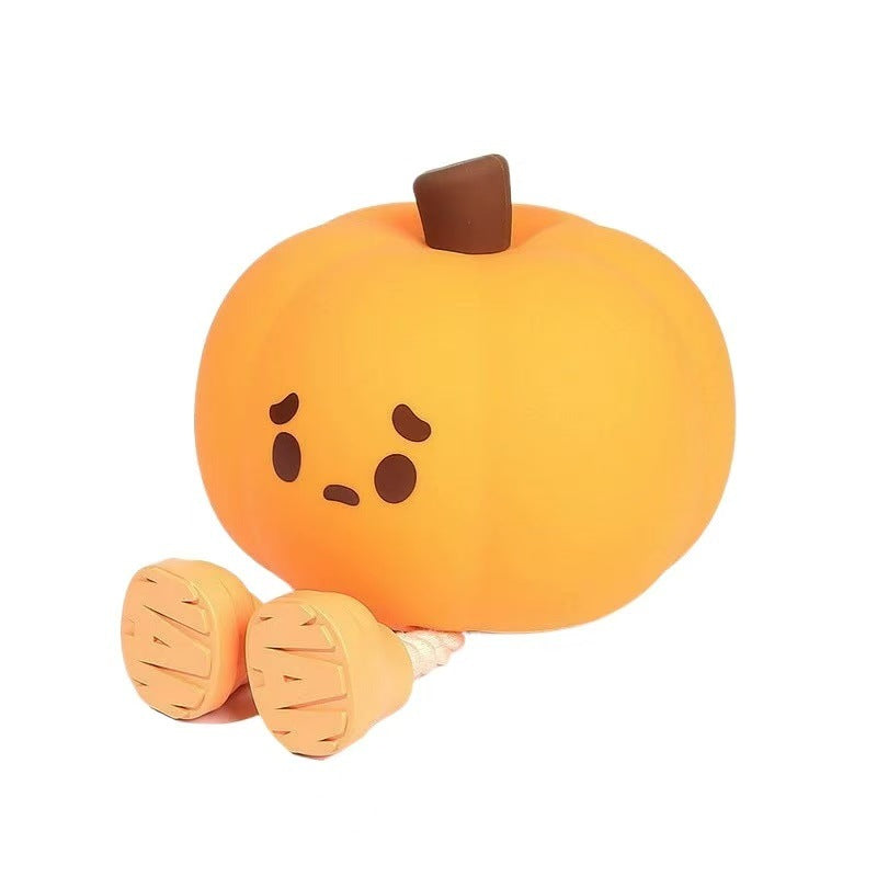 Pumpkin-shaped silicone pat light