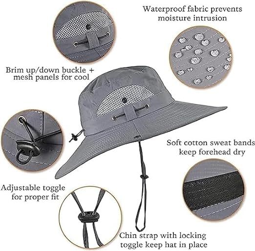 Solar Fan UV Hat worn outdoors