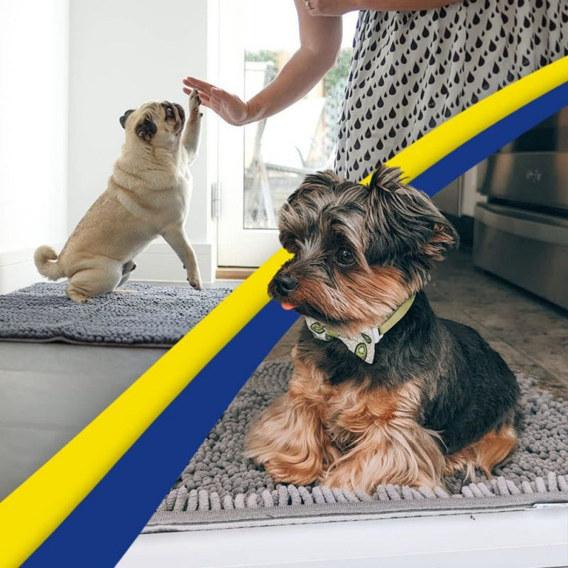 Super Absorbent Chenille Pet Mat Thickened Quick-Drying Non-Slip Dog Mat