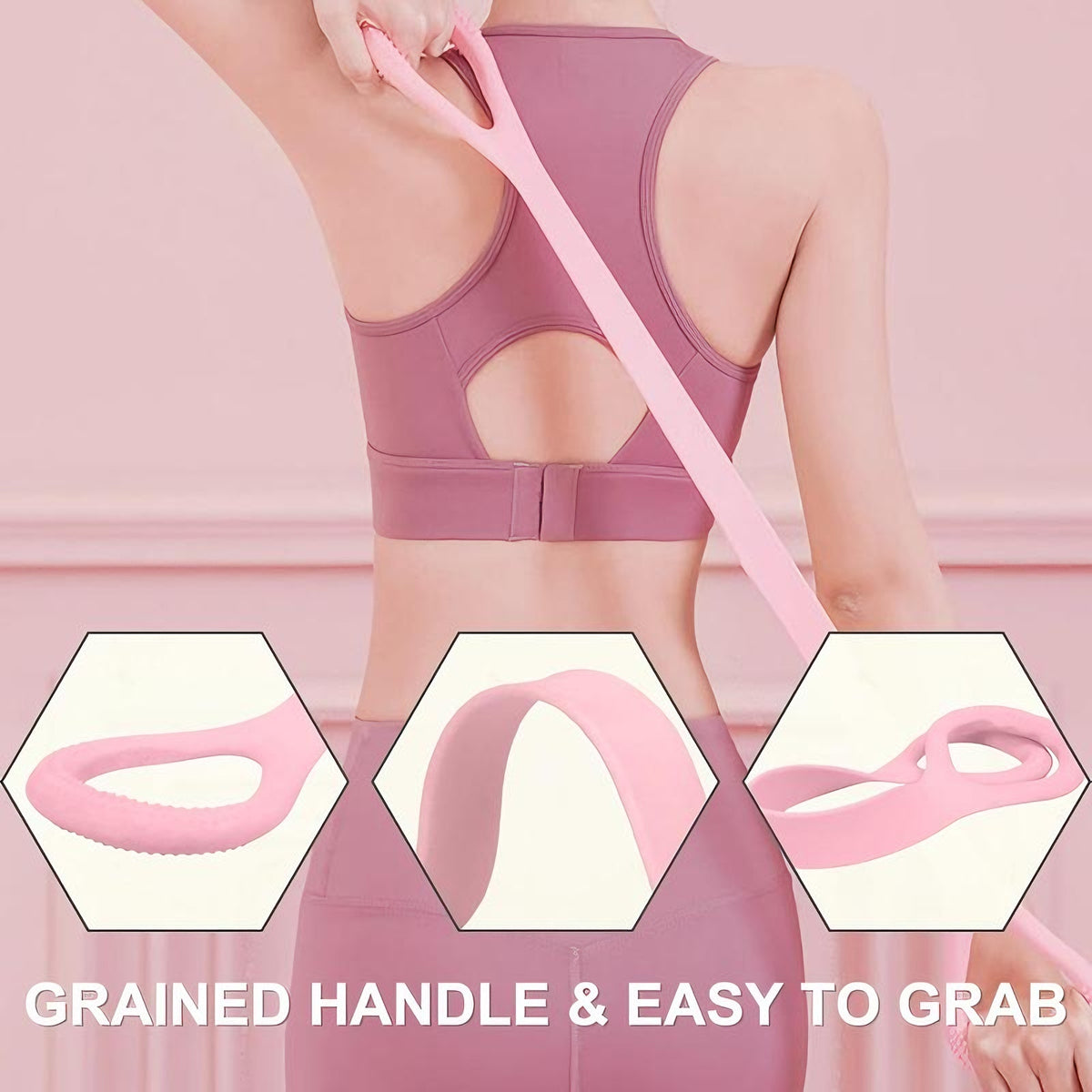 Silicone resistance band handle loop close-up