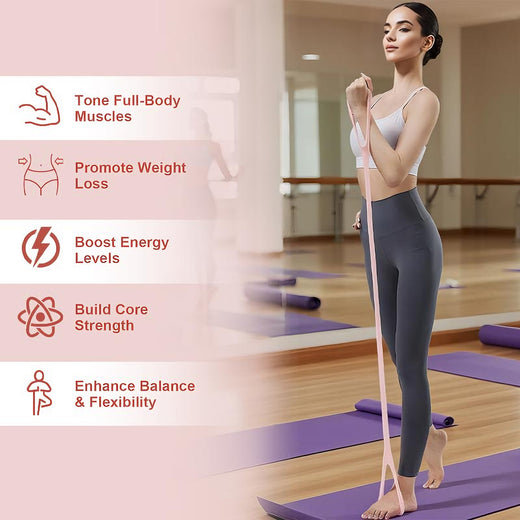 Yoga resistance band used for arm strength move