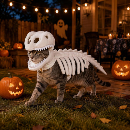Plush Dinosaur Skeleton Costume