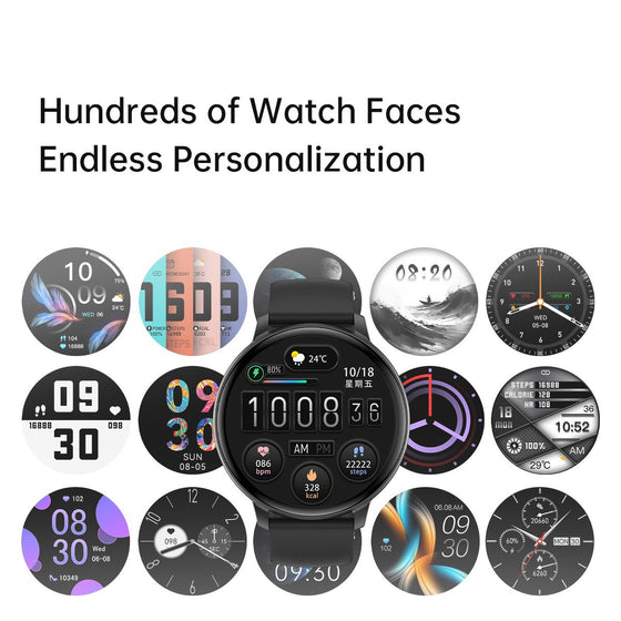 Slim smart watch with 1.38 inch display and silicone strap, photo 2