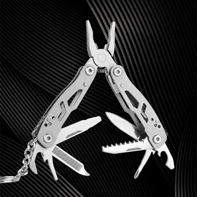 Quick-release keychain folding tool steel