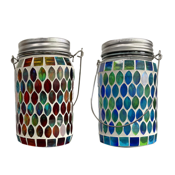 Solar Mosaic Peacock Light Glass Bottle Decor product image 5