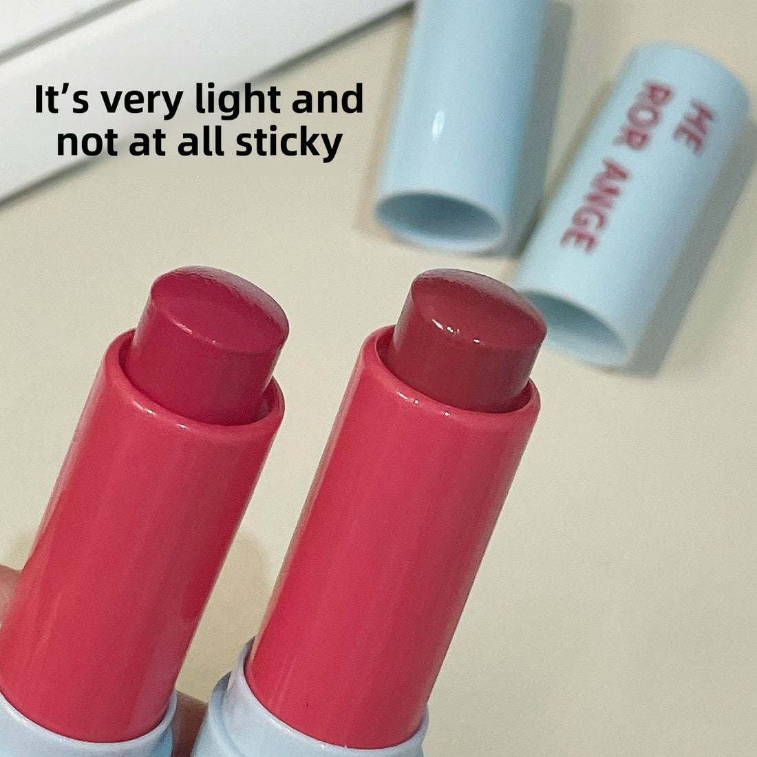 Clear and transparent water-sensitive stick high-gloss bright and tender blush lipstick