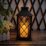 Vintage Solar Powered Candle Lantern for Outdoor Garden