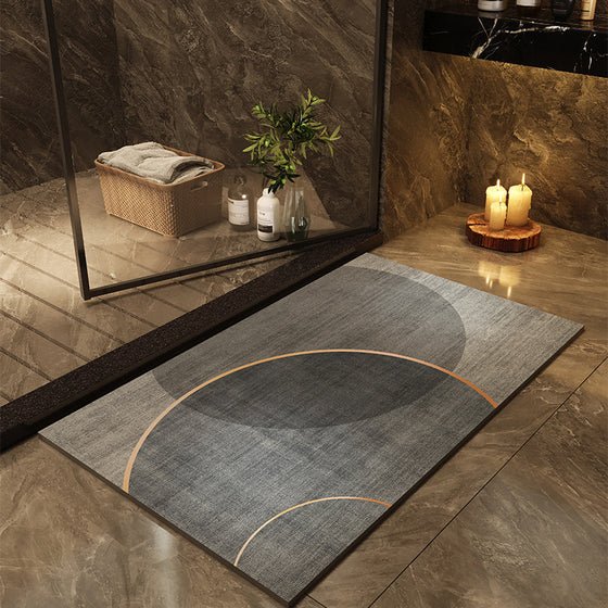 Quick-drying absorbent bathroom floor mat