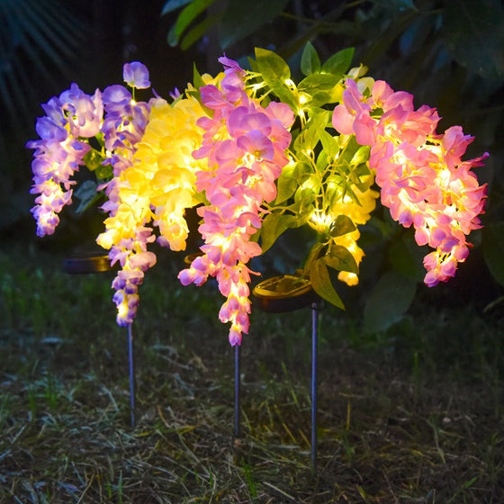 Solar powered wisteria flower garden light Outdoor & Pond Lighting product image 4