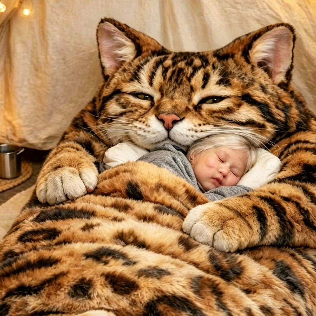 Winter adult plush cat sleeping bag
