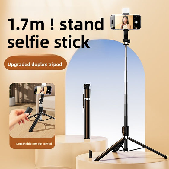 Adjustable Bluetooth Selfie Stick with Tripod and Fill Light Phone Accessories product image 1
