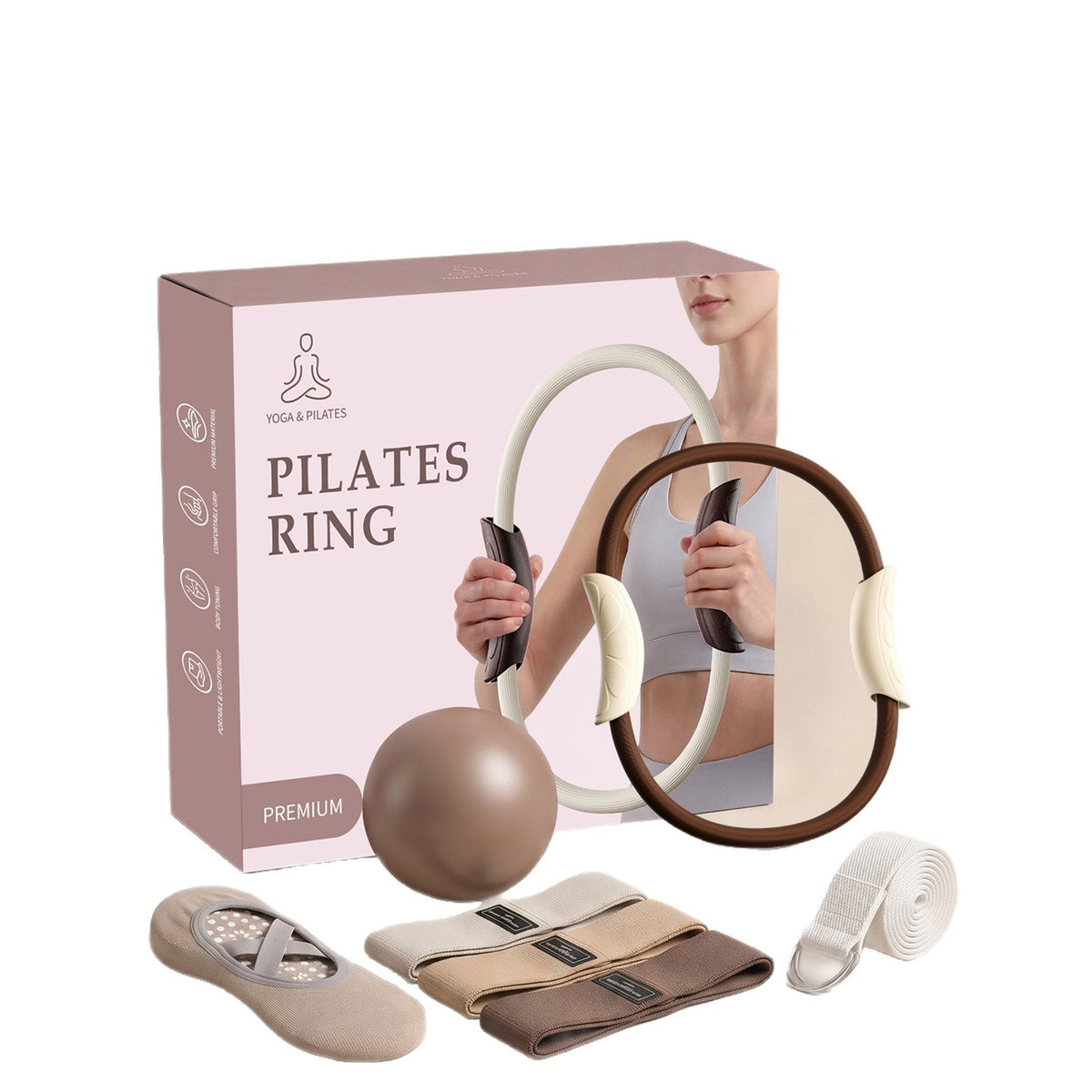 Pilates Resistance Ring Yoga Fitness Set