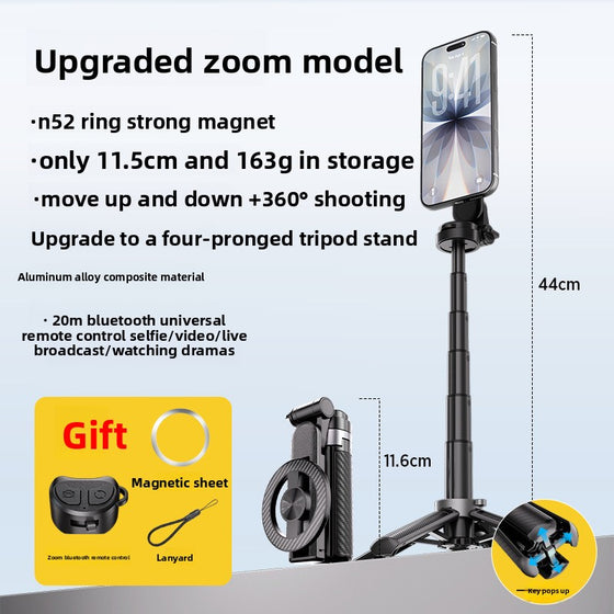 Mini Magnetic Bluetooth Selfie Stick with Tripod Phone Accessories product image 6