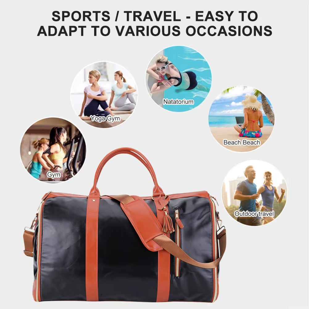 Fitness Bag Multifunctional Yoga Sports Handbag Large Capacity Foldable Wear-Resistant Accessories for Travel Swimming