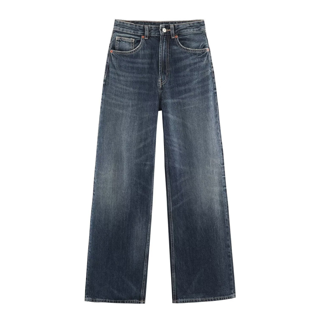 Women's high waist wide leg denim jeans, photo 7