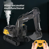 Childrens Alloy Excavator Toy with Light Music Spray Projection