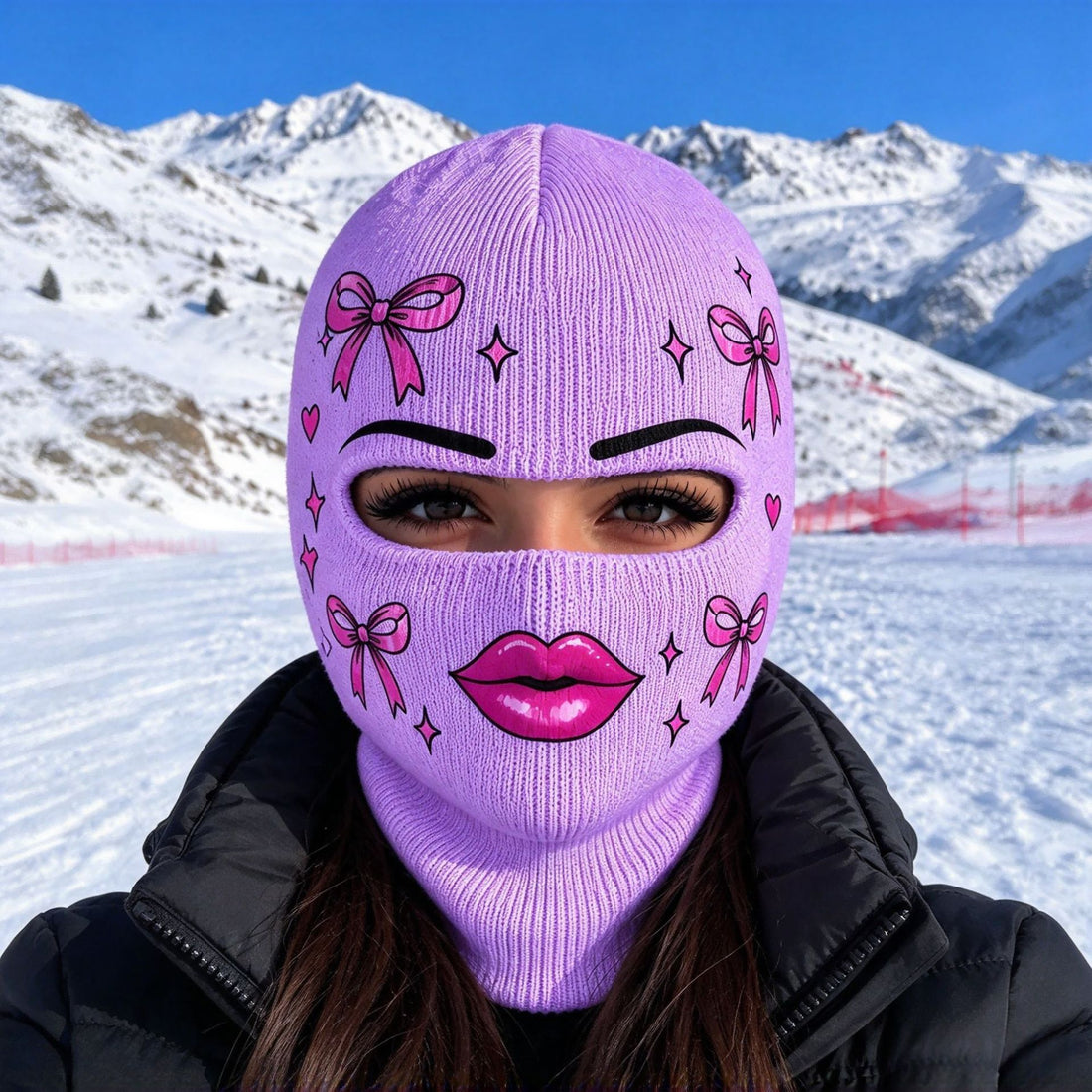 Printed ski mask