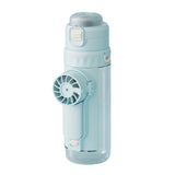 Fan spray water cup - student straw cup
