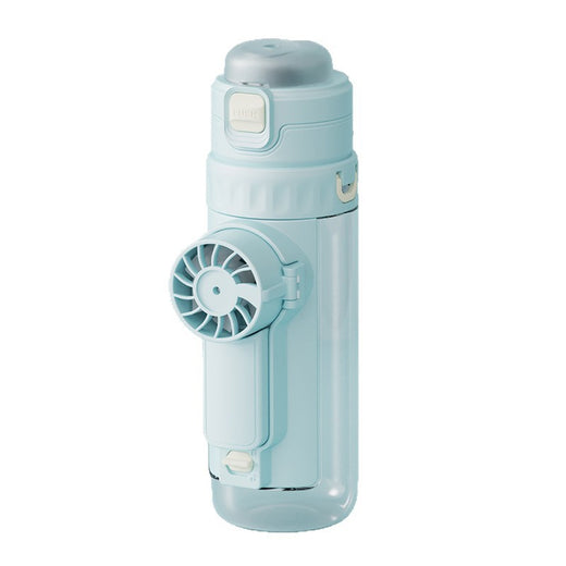 Fan spray water cup - student straw cup