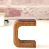 Wooden Watch Display Stand with Leather Base