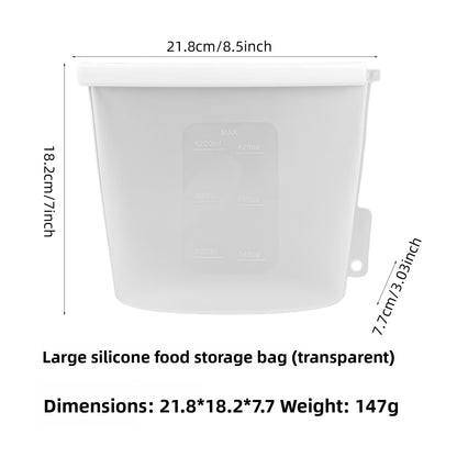 Food-grade vertical silicone fresh-keeping bag